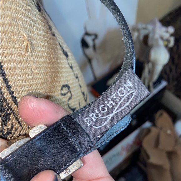 VTG / Retired Brighton Mixed Tone Heart Leather Belt - Picture 5 of 6